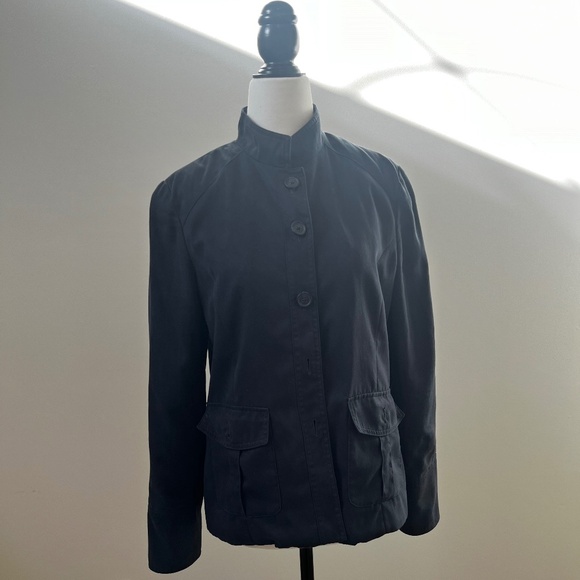 Navy blue soft microsuede Jacket - Picture 1 of 5
